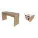 Conjunto de Mesa com Gaveteiro de Escritório Corp Carvalho Mel