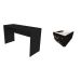 Conjunto de Mesa com Gaveteiro de Escritório Corp Preto