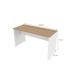 Conjunto de Mesa com Gaveteiro e Prateleira de Escritório Helen Branco e Carvalho Mel