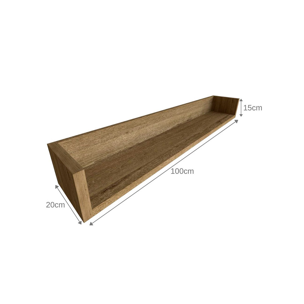 Conjunto de Mesa com Gaveteiro e Prateleira de Escritório Helen Branco e Carvalho Mel