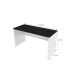 Conjunto de Mesa com Gaveteiro e Prateleira de Escritório Helen Branco e Preto