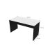 Conjunto de Mesa com Gaveteiro e Prateleira de Escritório Helen Preto e Branco
