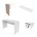 Conjunto de Mesa com Gaveteiro, Prateleira e Armário de Escritório Corp Branco