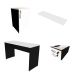 Conjunto de Mesa com Gaveteiro, Prateleira e Armário de Escritório Corp Preto e Branco