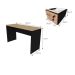 Conjunto de Mesa com Gaveteiro, Prateleira e Armário de Escritório Corp Preto e Carvalho Mel