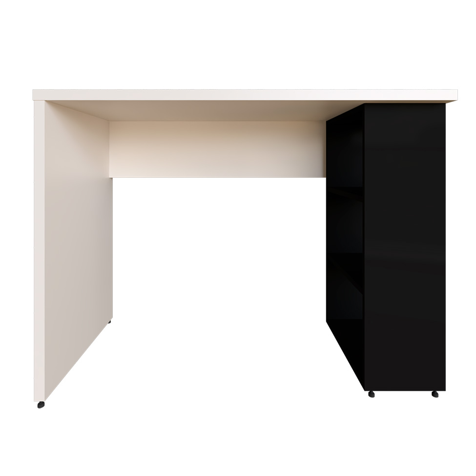 Escrivaninha Corp Branca e Preta 110 cm