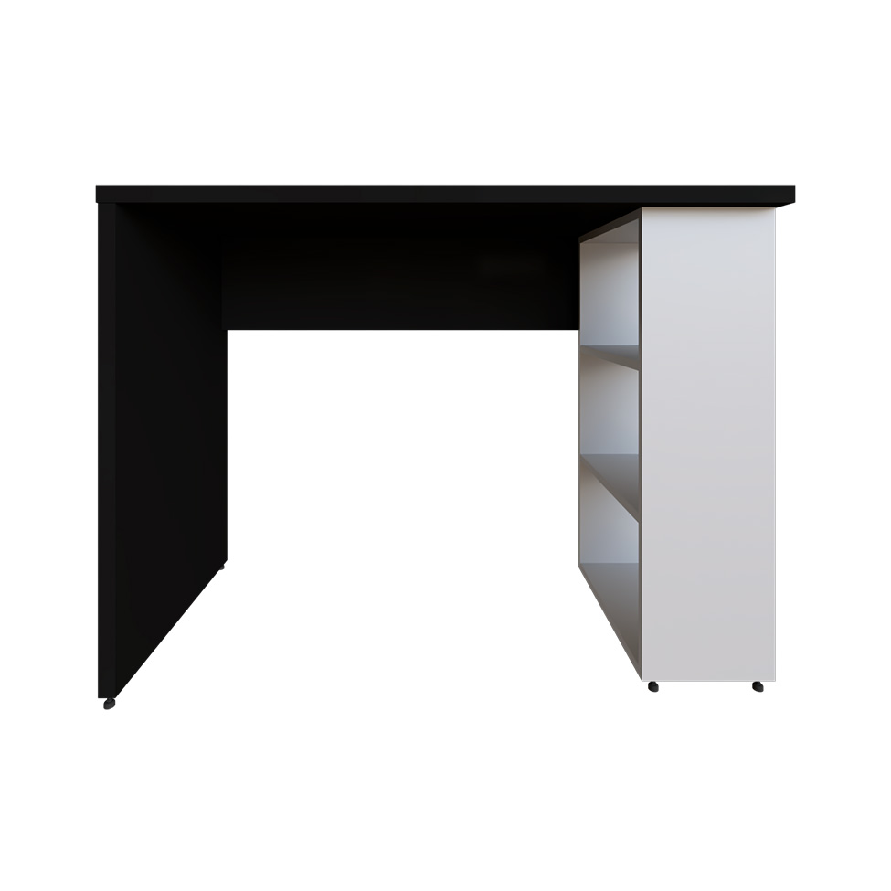 Escrivaninha Corp Preta e Cinza 110 cm
