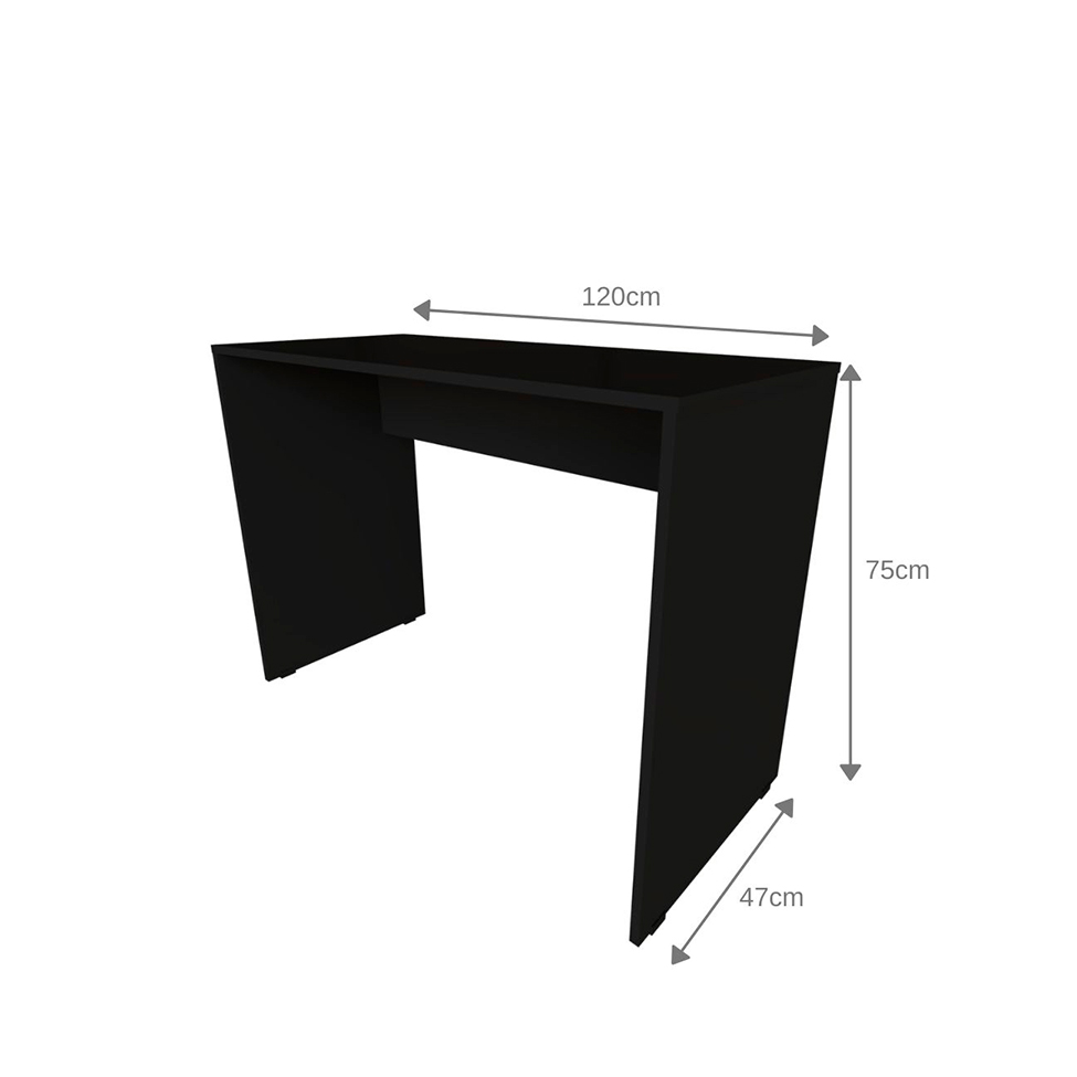 Escrivaninha Fini Preta 120 cm