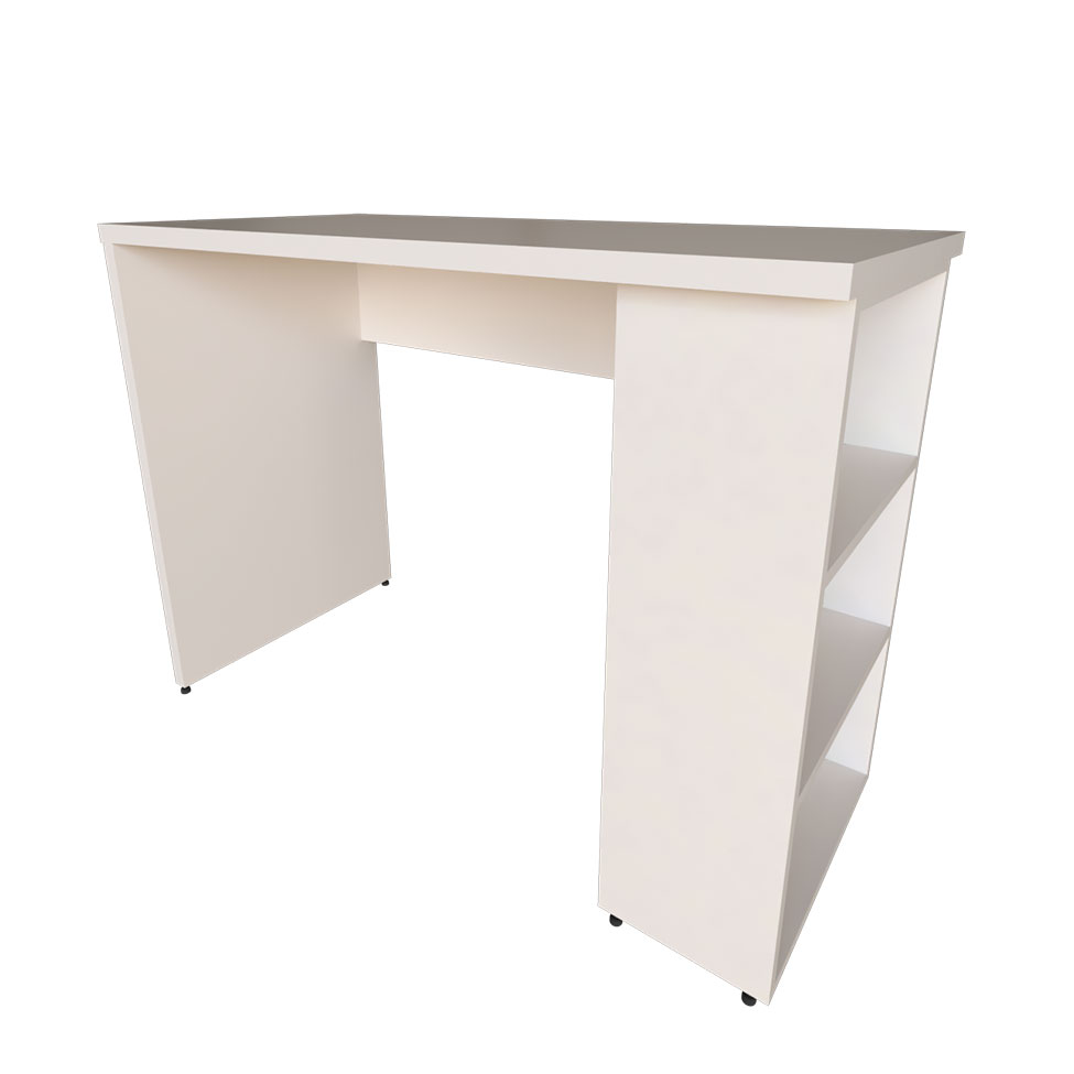 Escrivaninha com Prateleira KitCubos Branca 110 cm