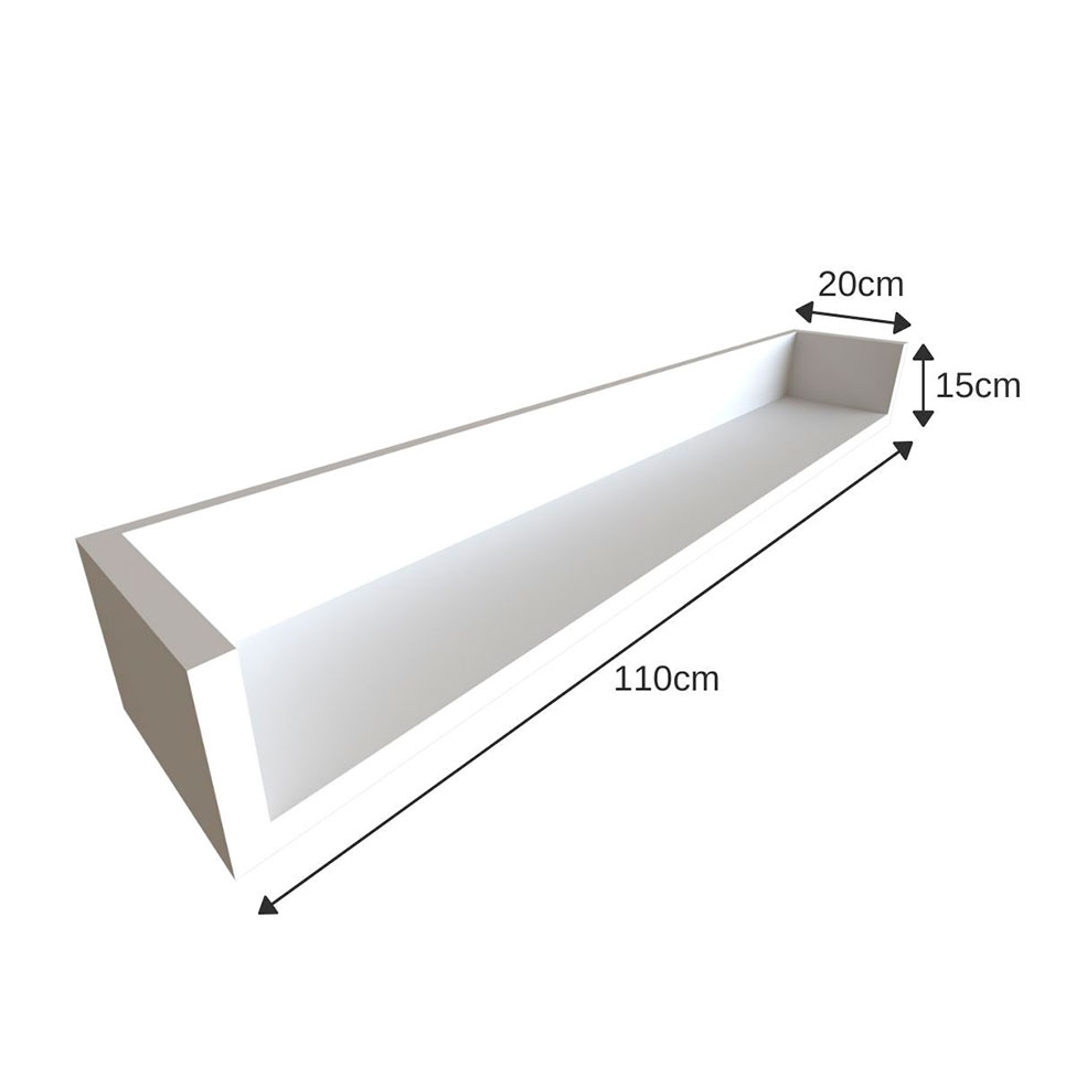 Escrivaninha com Prateleira KitCubos Branca 110 cm