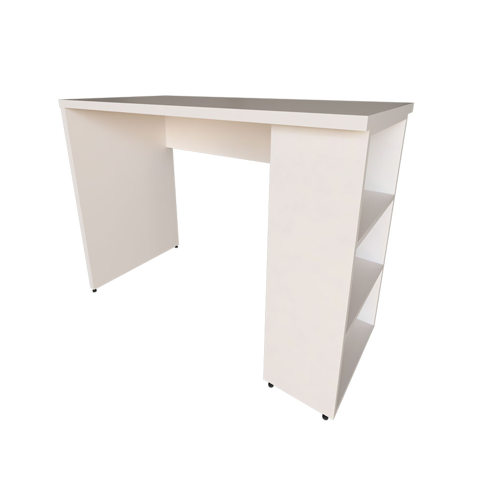 Escrivaninha com Prateleira KitCubos Branca 90 cm