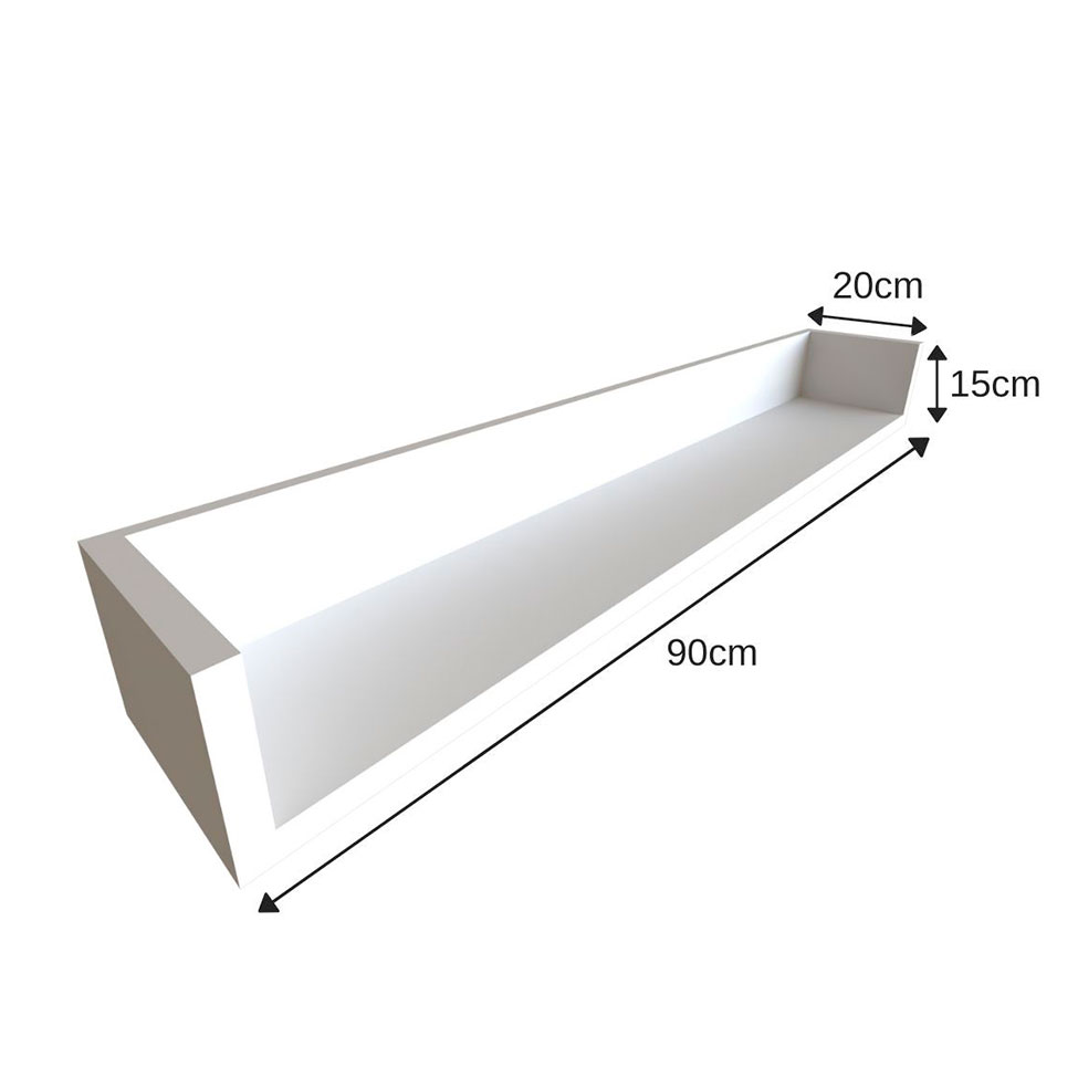 Escrivaninha com Prateleira KitCubos Branca 90 cm