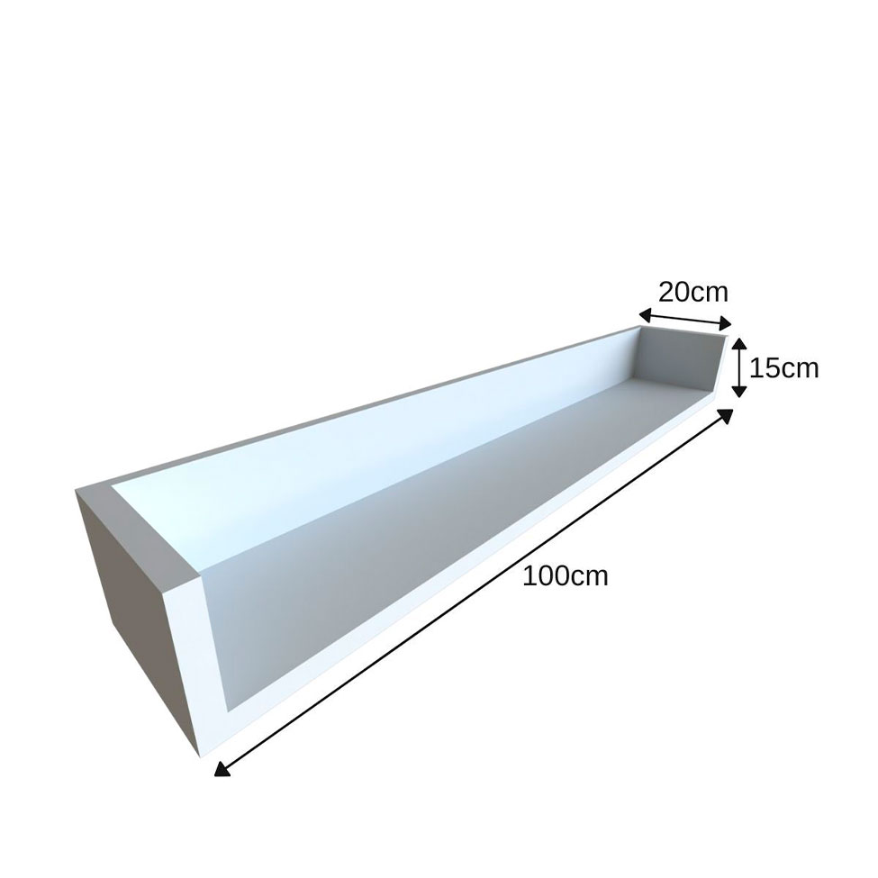 Escrivaninha com Prateleira KitCubos Branca e Cinza Cristal 100 cm