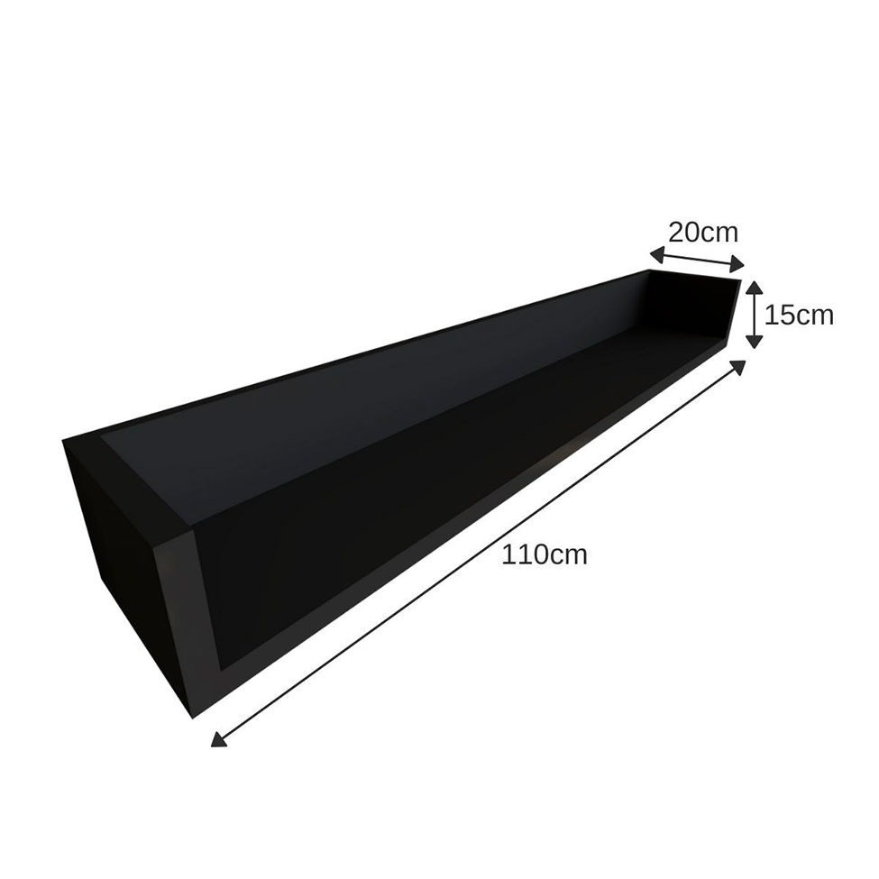 Escrivaninha com Prateleira KitCubos Branca e Preta 110 cm