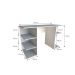 Mesa Gamer KitCubos Branca e Cinza Cristal