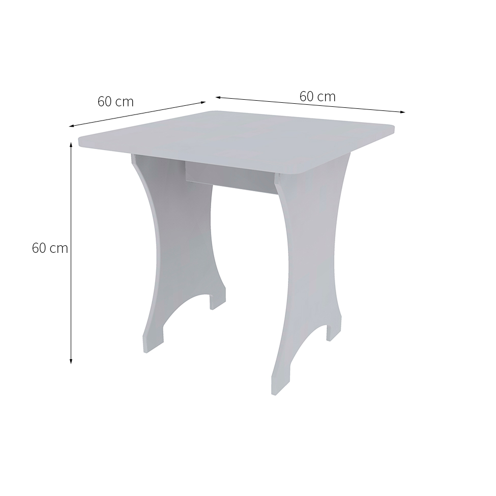 Mesa Infantil Quadrada KitCubos Cinza