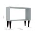 Mesa Lateral Olivia Cinza Cristal