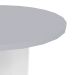 Mesa de Jantar Redonda Natus40 Branca e Cinza Cristal 120 cm