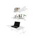 Mesa para Notebook Dobrável KitCubos Branca 60 cm