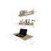 Mesa para Notebook Dobrável KitCubos Carvalho Mel 60 cm
