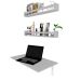 Mesa para Notebook Dobrável KitCubos Cinza Cristal 60 cm