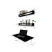 Mesa para Notebook Dobrável KitCubos Preta 80 cm