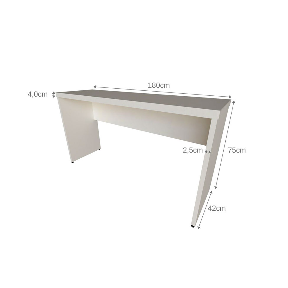 Mesa para Notebook Natus Branca 180 cm
