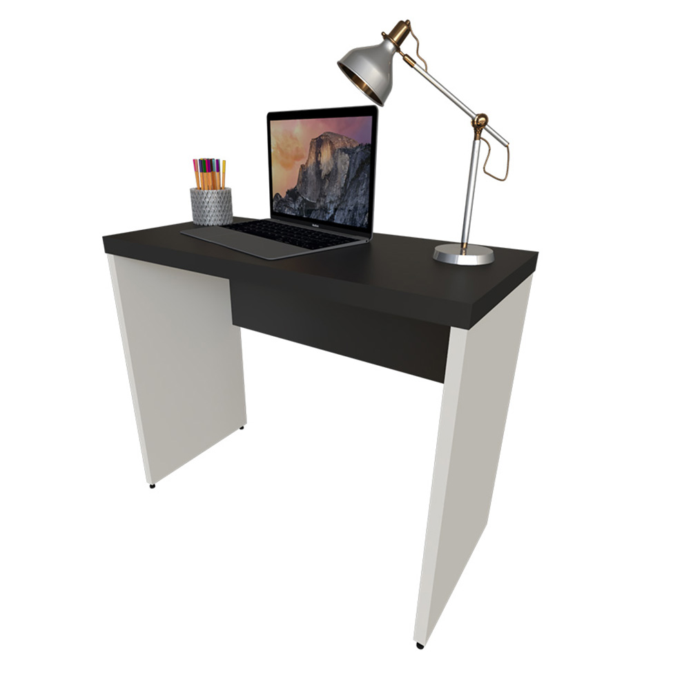 Mesa para Notebook Natus Branca e Cinza 80 cm
