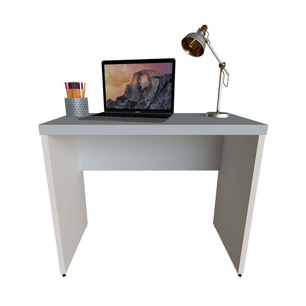 Mesa para Notebook Natus Branca e Cinza 90 cm