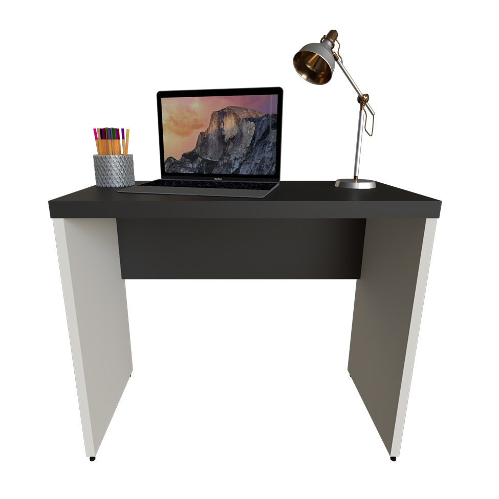 Mesa para Notebook Natus Branca e Preta 100 cm