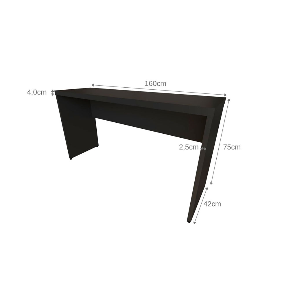 Mesa para Notebook Natus Preta 160 cm