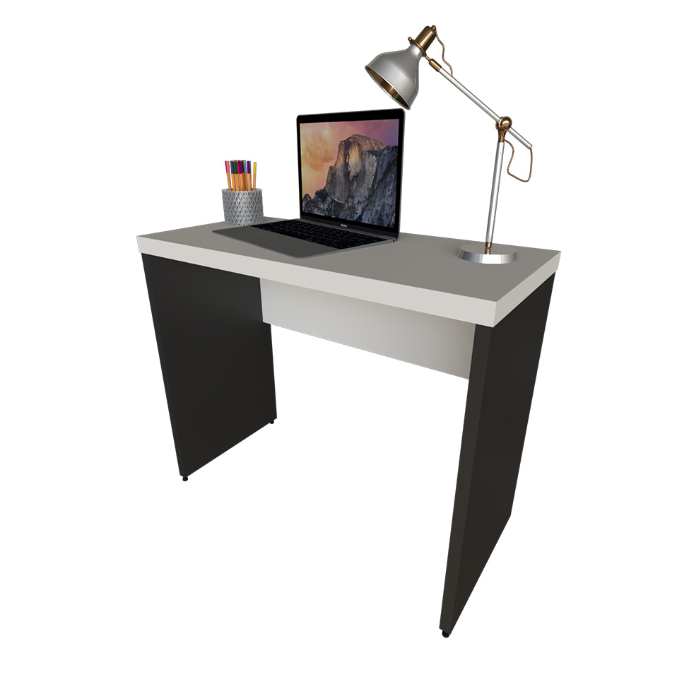 Mesa para Notebook Natus Preta e Branca 100 cm
