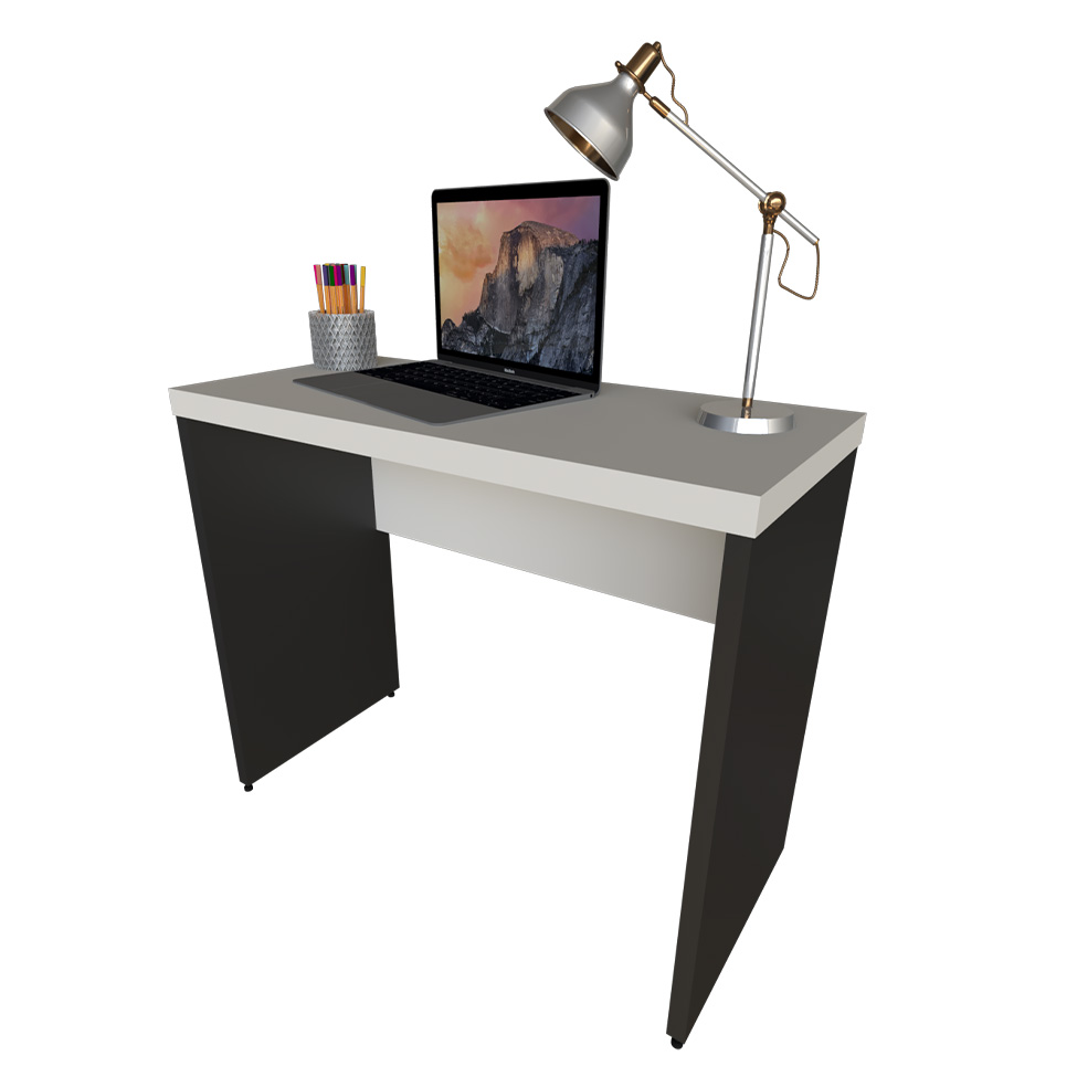 Mesa para Notebook Natus Preta e Branca 80 cm