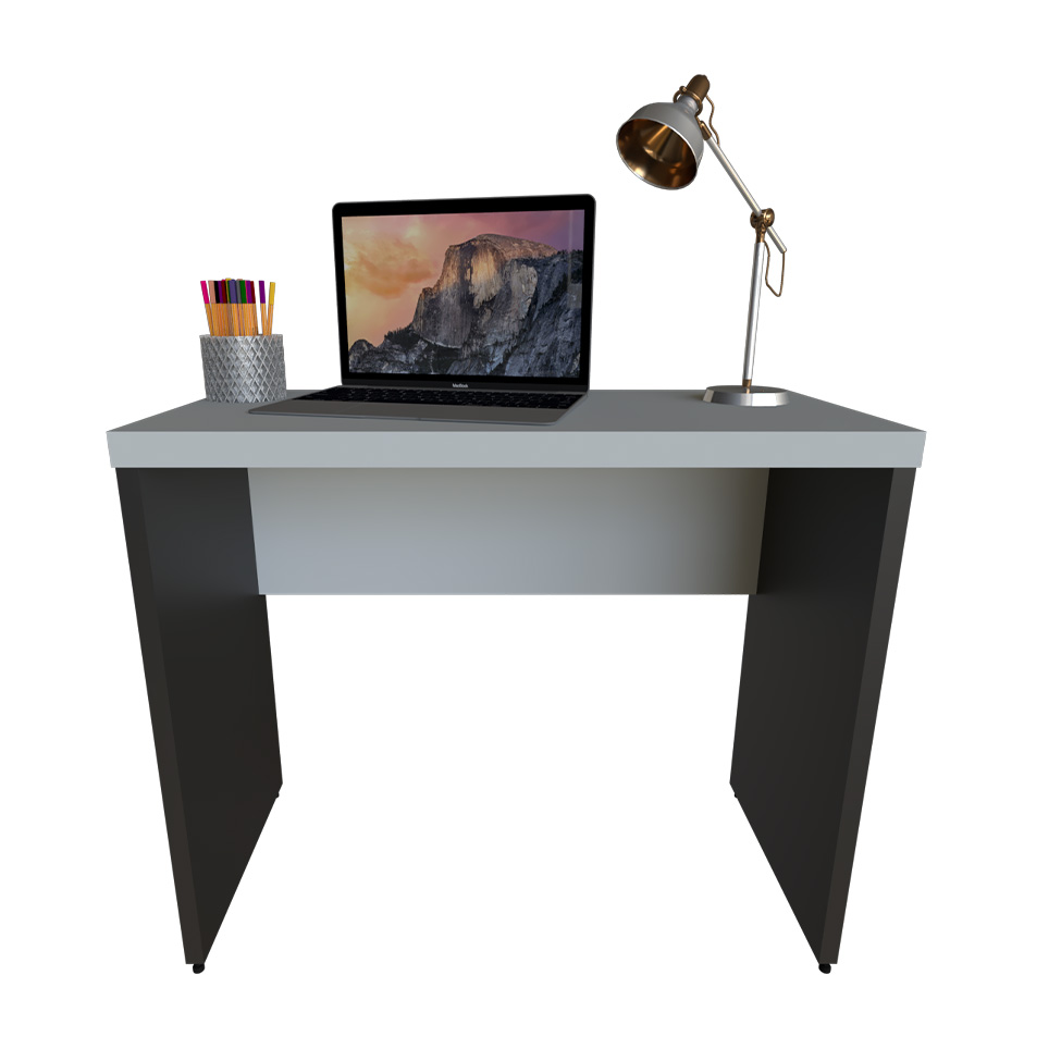 Mesa para Notebook Natus Preta e Cinza 100 cm