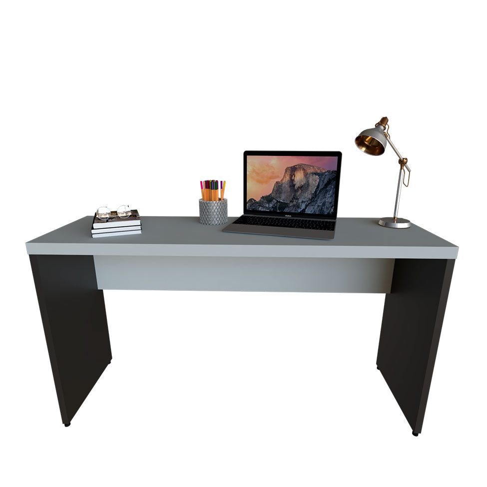 Mesa para Notebook Natus Preta e Cinza 120 cm