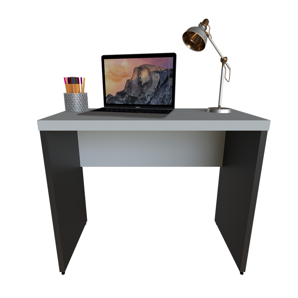 Mesa para Notebook Natus Preta e Cinza 80 cm