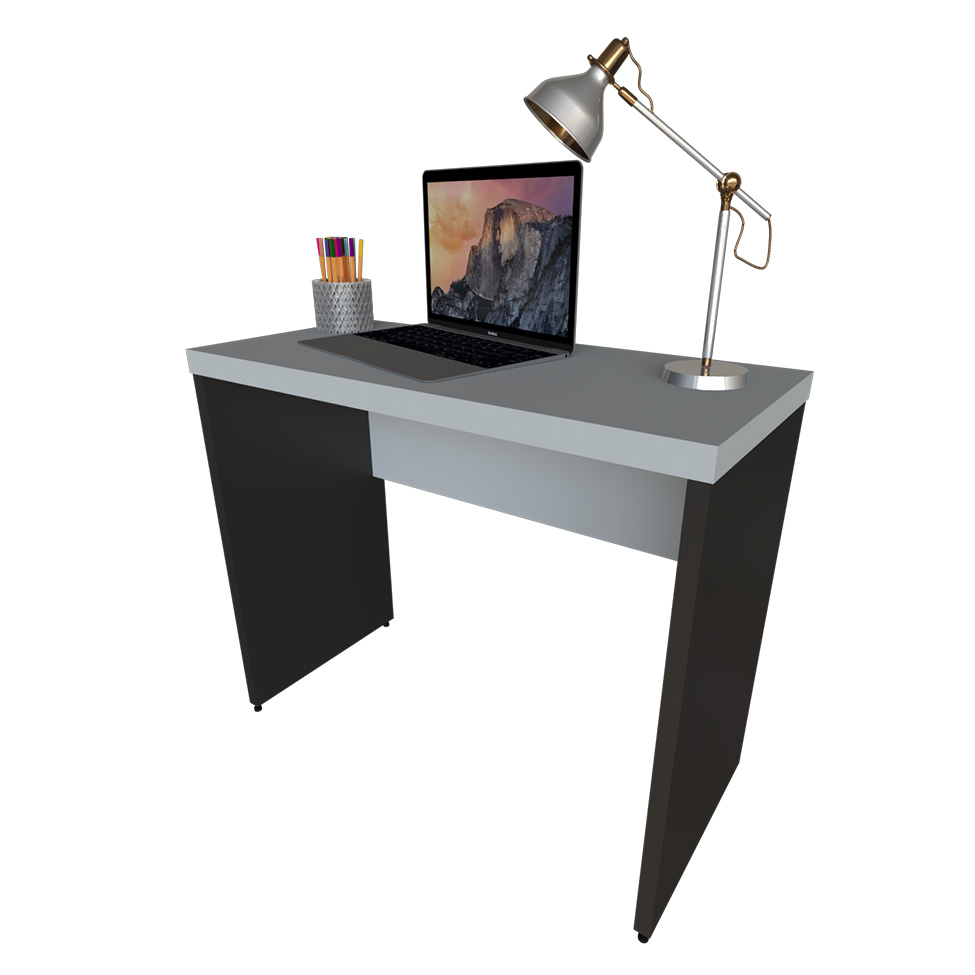 Mesa para Notebook Natus Preta e Cinza 90 cm