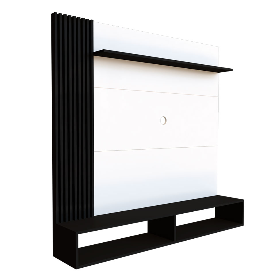 Painel para TV até 42 Polegadas Sand Branco e Preto