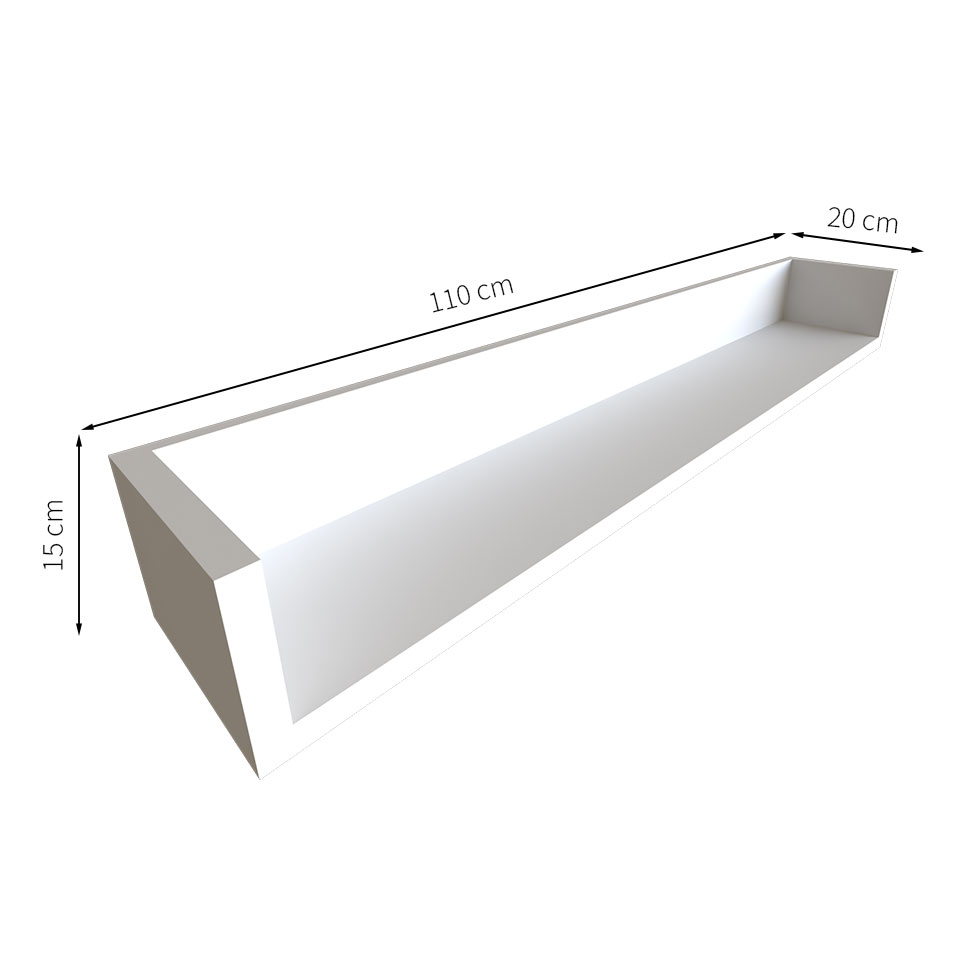 Prateleira KitCubos Branca 110 cm