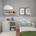 Quarto Infantil Adoleta 1 PT Branco e Cinza Cristal