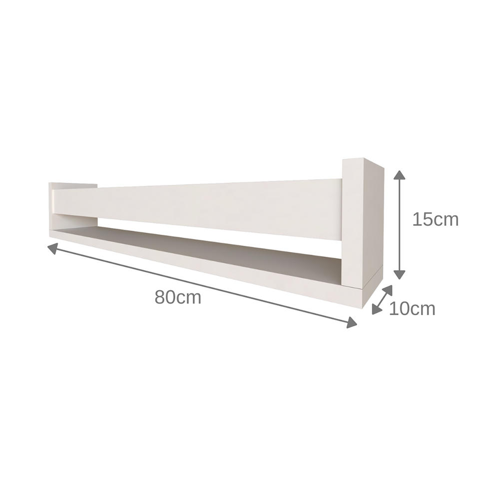 Quarto Infantil Adoleta 1 PT Branco e Cinza Cristal