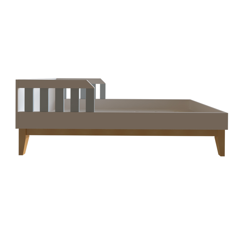 Quarto Infantil Adoleta 1 PT Branco e Cinza Cristal