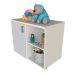 Quarto Infantil Adoleta 1 PT Branco e Cinza Cristal