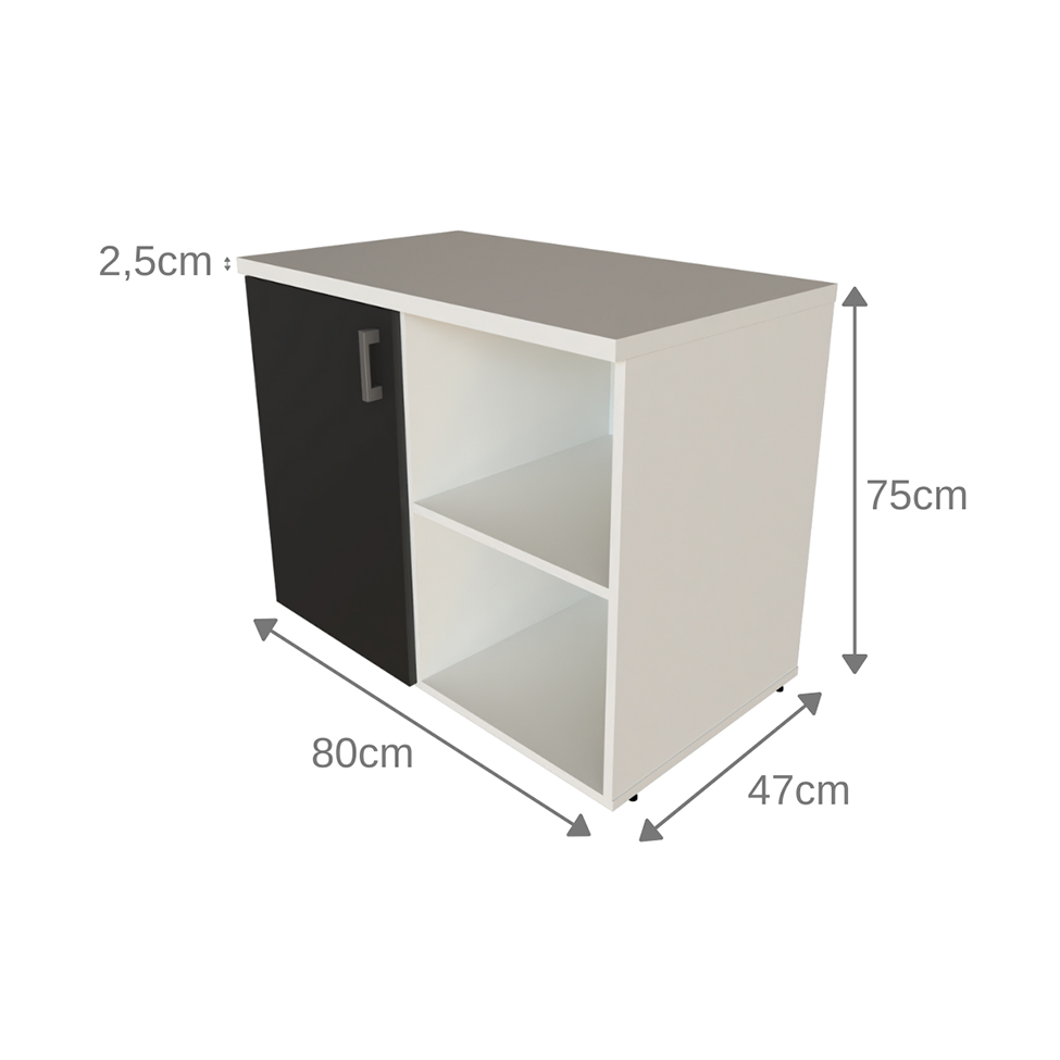 Quarto Infantil Adoleta 1 PT Branco e Preto