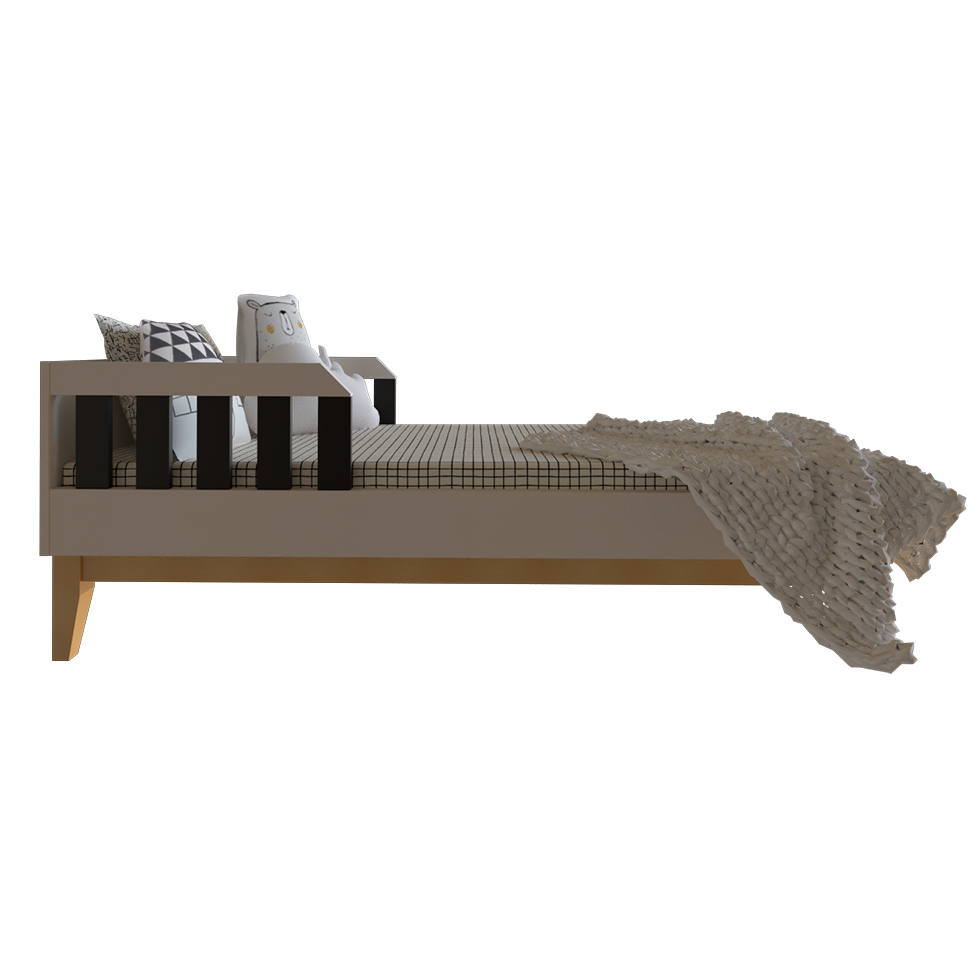 Quarto Infantil Adoleta 1 PT Branco e Preto