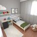 Quarto Infantil Adoleta 1 PT Branco e Preto
