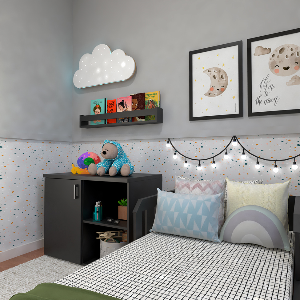 Quarto Infantil Adoleta 1 PT Preto