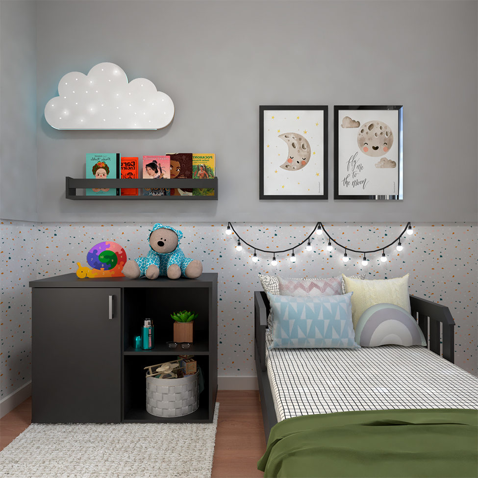 Quarto Infantil Adoleta 1 PT Preto