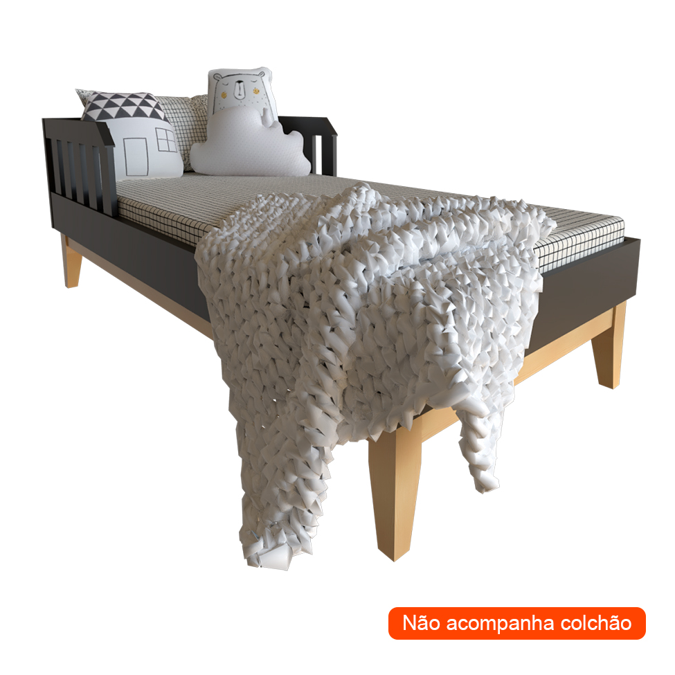 Quarto Infantil Adoleta 1 PT Preto