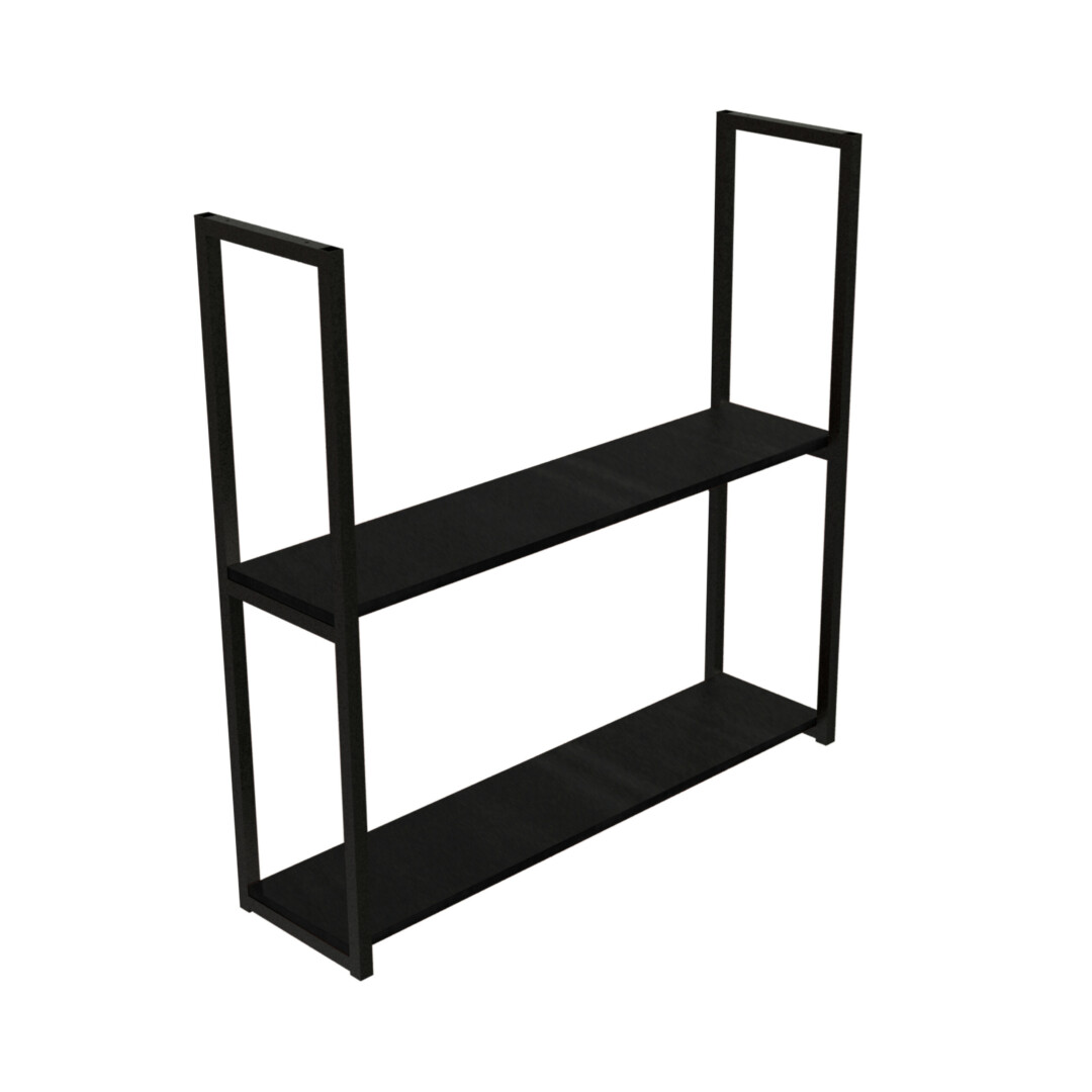 Kit com 2 Prateleiras 90 x 20 cm Preto – PIP2-9020